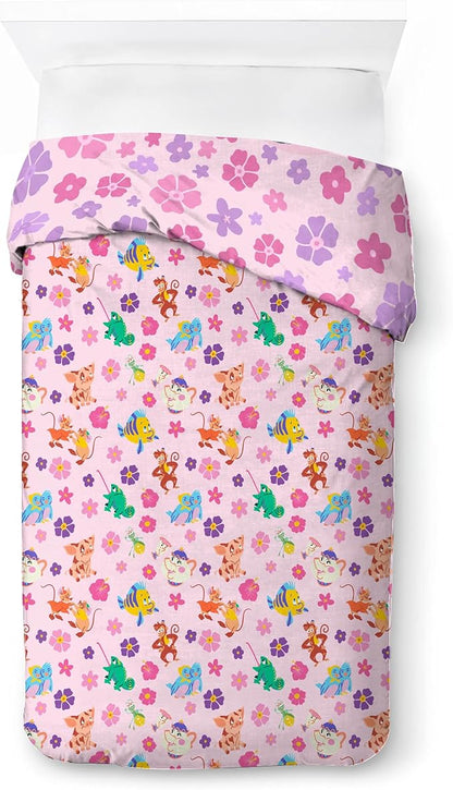 Jay Franco Kids Duvet Cover Set – 2 Piece Super Soft Bedding with Sham Pillowcase, Cover ONLY Comforter Not Included, Pink - Princess, Twin