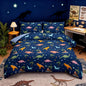 Peopleareok Dinosaur Comforter Set Twin (68x86 Inch), 2 Pieces Dark Blue Dinosaur Bedding Set for Boys Teens, Super Soft Lightweight Dinosaurs Print Comforter Sets for All Seasons