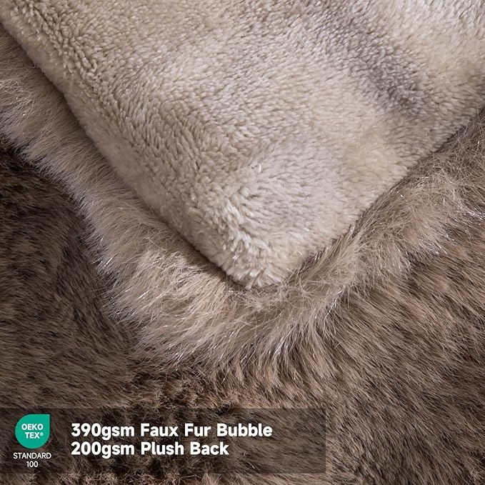 Heated Blanket Electric Queen- 84"x90" Soft Thick Bubble Electric Blanket for Sofa with 5 Heat Levels & 10 Hours Auto-Off Overheat Protection, Warm Cozy Gifts, Beige