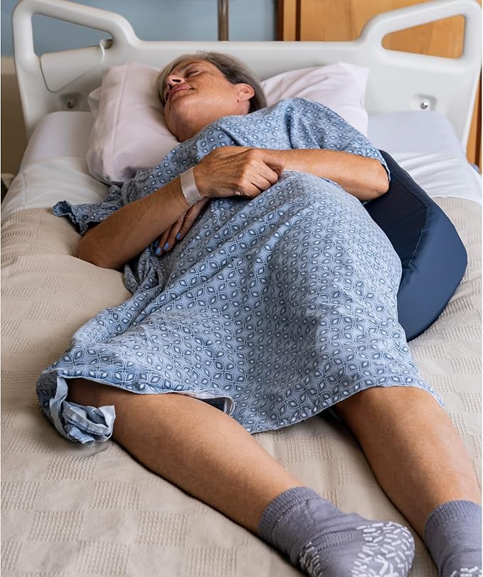 Bedsore Rescue Positioning Pillow Wedge - Tailbone, Sacrum, Buttocks, Standard Size 100-250bs - Hypoallergenic + Moisture Proof - Non-Slip Turning Wedge - Medical Grade Hospital to Home - Made in USA