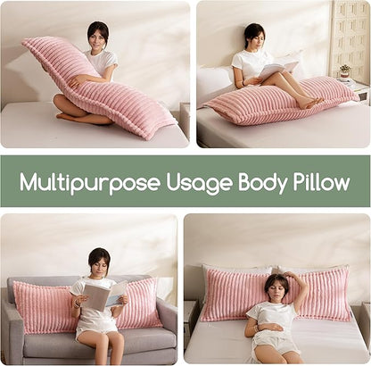 HIGOGOGO Memory Foam Body Pillow, Thickened Large Long Bed Pillow for Adults, Full Body Pillow with Removable Pillow Cover(20x54 Inch)