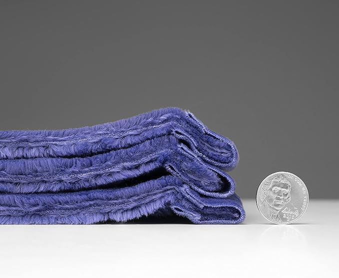 Mellowdy Extra Thick Hearty Plush Flannel Blanket (Violet Purple, 108x90) - 500GSM King Size Warm Blanket for Winter, Fall | Soft, Fluffy, Cuddly, Perfect for Bed, Oversized Throw for Couch, Sofa