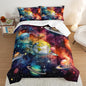 Solar System Bedding Queen Comforter Set for Boys,Starry Sky Planets Series Bedding Set Comforter for Kids Boys Girls Bedroom Decor,Space Themed Bedding Set with 2 Pillowcases.