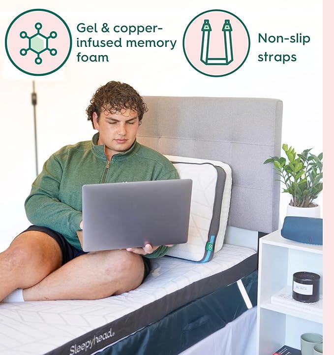 Sleepyhead Full XL 3 Inch Premium Super Mattress Topper – Gel & Copper Infused Memory Foam Bed Topper – Cooling, Soft Support + Comfort, Foam Made in USA, CertiPUR-US Certified (Full XL 3")