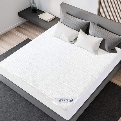 Waterproof Mattress Protector King Size, Ultra Soft Viscose Made from Bamboo 3D Air Fabric, Mattress Pad Cover King, Fitted Up to 18" Deep