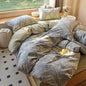 AOJIM Romantic Style Retro Pattern Duvet Cover Set for Kids Adults, Soft Comfy Cotton Comforter Cover Set 3pcs, 1 AB Sided Quilt Cover Full Size and 2 Matching Pillowcases for Room Decor, No Quilt