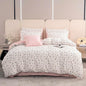 Floral King Duvet Cover Set 3 Pieces King Size Duvet Cover Pink Floral for All Seasons 1 Duvet Cover and 2 Pillowcases with Zipper Closure
