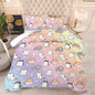 Cat Comforter Set King: Cute Cats Bedding Sets Cartoon Pet Kitten Quilts for Women Teen Girls Adult Rainbow Kawaii Kitty 3 Piece Bed Set 1 Comforter & 2 Pillowcases