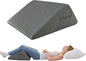 Bedluxe Knee Wedge Pillow - Memory Foam Leg Support for Sleeping, Post Surgery Triangle Pillow Wedge, Leg Elevation, Knees Hip Back Pain Relief (23.6 x 26 x 10, Extra Large, Black)