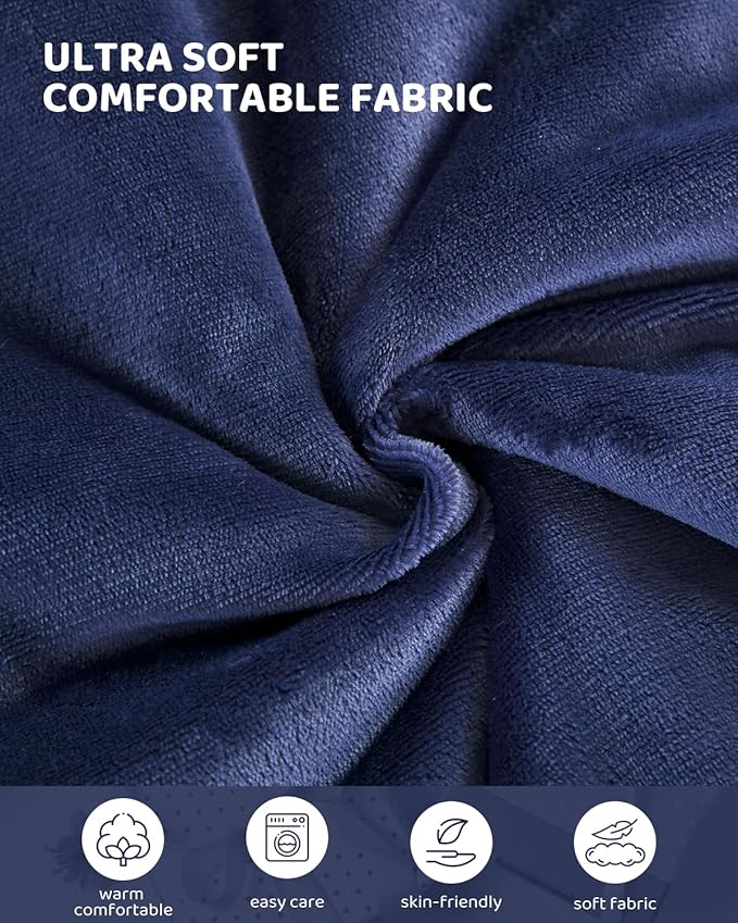 Heated Blanket Electric Blanket Full Size, Super Soft Cozy Upgraded Flannel Heating Blanket with 9 Heating Levels & 1-9 Hours Auto Off, Fast Heat & Overheat Protection, 72" x 84", Blue