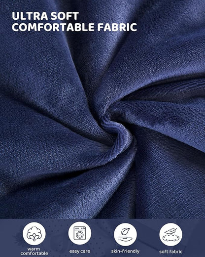 Heated Blanket Electric Blanket Queen Size, Super Soft Cozy Upgraded Flannel Heating Blanket with 9 Heating Levels & 1-9 Hours Auto Off, Fast Heat & Overheat Protection, 84" x 90", Blue