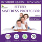 RV Short Queen Mattress Protector – Mattress Cover for 60"x75" Bed - 100% Waterproof, Noiseless, Hypoallergenic Fitted Sheet Mattress Protector for Camper