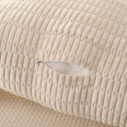 Reading Pillow for Sitting in Bed, Large Backrest Reading Pillow with Arm Rest,Back-Rest Support Cushion for Sit Up on Couch, Sofa, and Floor, Dorm Essentials (Cream Corduroy, Large(19"))