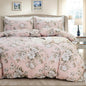 Floral Duvet Cover King Size Soft 100% Nature Cotton Vintage Style Pink Bedding Set with Zipper Closure 3 Pcs Cottagecore Botanical Duvet Cover, Ultra Soft, Breathable