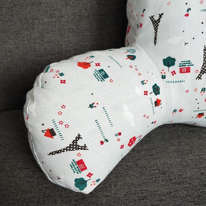 Bohemian Printed Reading Pillow with Support Arms Soft Bed Rest Pillows Back Support Cushion for Kids Reading Watching TV Sitting Up in Bed (23"×16"×10",Tower)