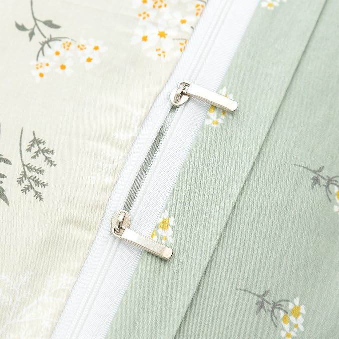 Jane yre Floral Duvet Cover King, Brushed Microfiber 3 Pieces Bedding Set King, Garden Style Flower Pattern Flower Duvet Cover, with Zipper Closure, Luxury Soft Breathable Comfy