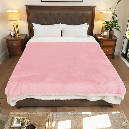 Electric Heated Blanket Full Size - 72"x84", Soft Flannel Heating Blanket, 10 Heating Levels, 1-12 H Auto Shut Off, Breathable Warm and Washable for Bed, Light Pink