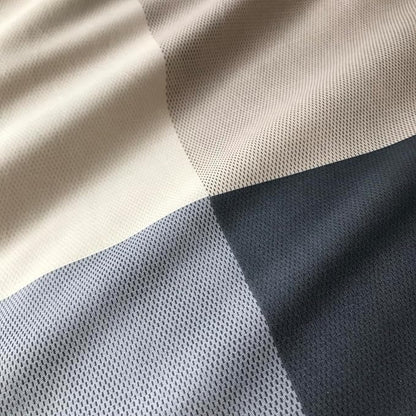 CottonLife Plaid Duvet Cover Twin, 100% Cotton Check Geometric Bedding 3pc Set, Retro Grey Hotel Quality Gingham Print Nordic Style, Reversible Solid Color with Zipper Closure, Ties (NO Comforter)