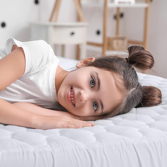 Utopia Bedding 2 Pack Waterproof Mattress Protector, King Mattress Pad, Noiseless Quilted Fitted Cover with Deep Pocket Stretches up to 16 Inches (White)