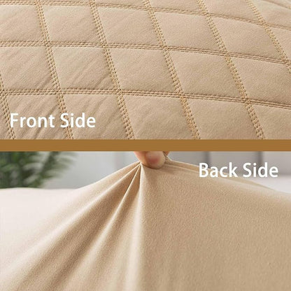 WhatsBedding Memory Foam Body Pillow for Adults, Long Pillow for Sleeping, Full Body Pillow for Bed - 20x54 inch, Dark Beige Quilted