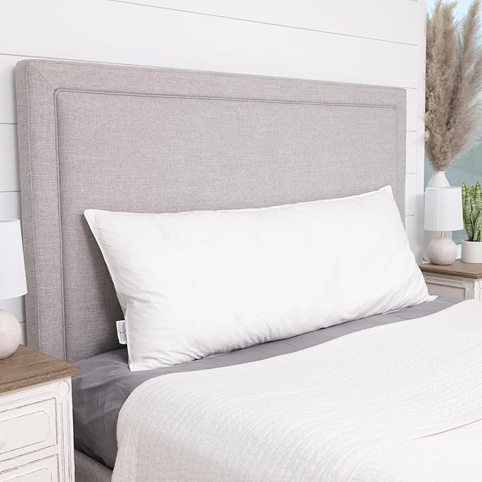 White Goose Feather and Down Body Pillow – Pillows Size 20 Inches x 72 Inches