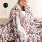 Homemate Electric Heated Blanket Full Size - 72"x84" Heating Blanket Full Size 1/2/4/6/8 Hours Auto-Off 10 Heat Level Over-Heat Protection Flannel Sherpa ETL Certification