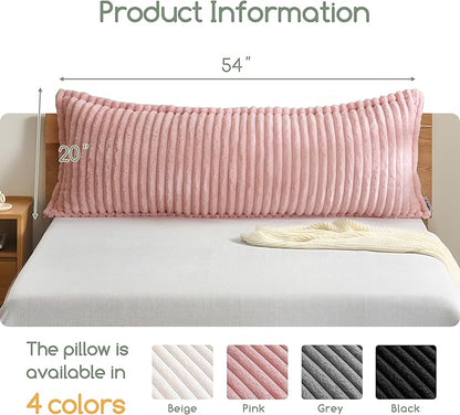 HIGOGOGO Memory Foam Body Pillow, Thickened Large Long Bed Pillow for Adults, Full Body Pillow with Removable Pillow Cover(20x54 Inch)