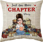 Hyturtle Personalized Funny Book Pillow (Insert Included) Gifts for Girl Women - Book Lover Gifts - Birthday Gifts for Book Lovers Librarian - Custom Name Sofa Couch Cushion Home Decor Pillow