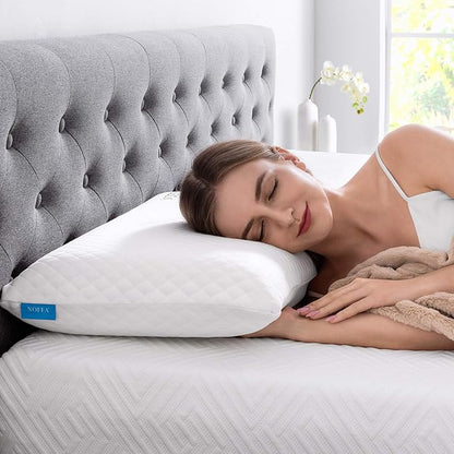 Bouncy Orthopedic Neck Support Pillow for Sleeping, Special Foam Deep Sleep Pillow, Bed Pillow for Side, Back, Stomach Sleepers, Removable and Washable Cover