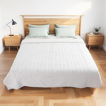 Electric Heated Blanket Full Size 72"×84" with 6 Heating Levels & 1-10Hs Auto Off, Heating Blanket Double Sided Sherpa, Fast Heating, Machine Washable for Christmas Gift - Light Gradient Blue