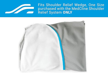 MedCline Bed Wedge Pillow Case, Fits Bed Wedge Pillow for Shoulder Pain Relief, Enhanced Support and Better Sleep, Soft Washable Comfort with Hidden Zipper, 30" x 34" x 6", Large