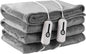 Electric Heated Blanket 84" x 90" Queen Size with Dual Control Warm Flannel Heated Blanket with 4 Heating Levels & 10 Hours Auto-Off, Fast Heating, Machine Washable, for Bedding -Light Gray