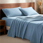 Bare Home California King Flannel Sheet Set 100% Cotton, Velvety Soft Heavyweight - Double Brushed Flannel - Deep Pocket (Cal King, Light Blue)