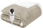Electric Heated Blanket Throw Size 50"x60", Soft Flannel with Overheat Protection, 6 Adjustable Heat Settings & 3-Hour Auto-Off Timer, Fast Heating for Winter Comfort, Camel