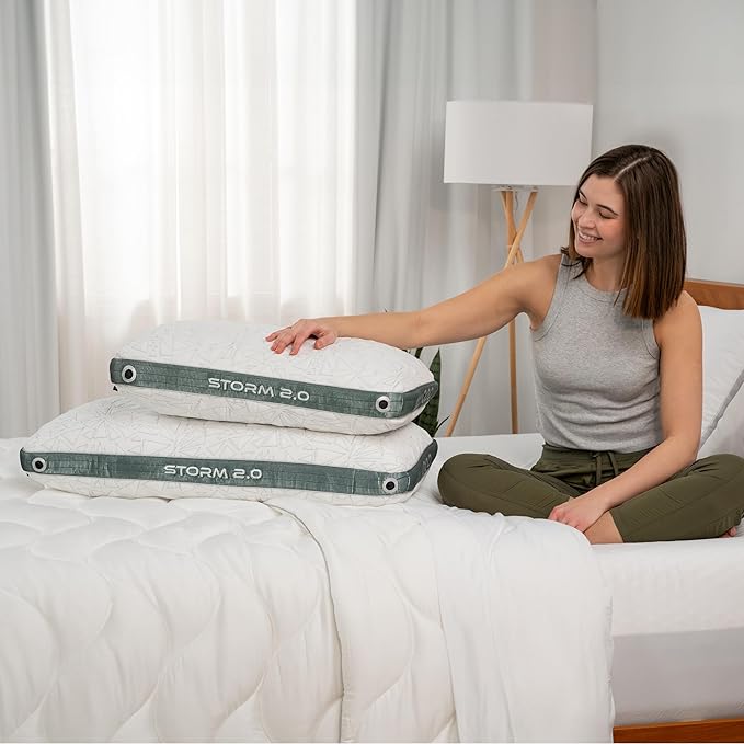 Bedgear Storm Performance Pillow 3.0 – Cooling Bed Pillow for Hot Sleepers, Medium Firm Support for All Sleep Positions – Dual-Sided Comfort, Breathable Air-X Mesh, Washable Ver-Tex Cover, 20” x 26”
