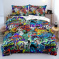3D Print Gamepad Duvet Cover Set Gaming Comforter Covers and Pillowcases King Size Black Color Bed Set Gamer Beddings Boy Kid Bedroom Decorations