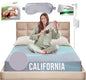 Earth Grounding Sheets California Size with 12% Silver Fiber & 4% Silk & 84% Cotton - Gray - SGS Quality Certified Grounded Well Bed Sheet - Conductive Fitted Sheet for Better Sleep