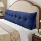 Headboard Wedge Pillow, Large Triangular Reading Pillow for Bed, Backrest Support Bolster for Sitting Up, Long Bed Rest Pillow with Removable Cover