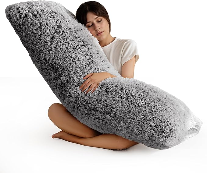 HIGOGOGO Body Pillow for Adults Extra Long Full Body Pillow with Removable Cover and Memory Foam Filling, for Side Sleepers and Pregnancy, Soft Support Pillow, Machine Washable (20x54 Inch)