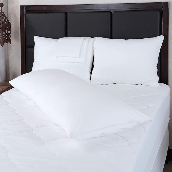 CirclesHome Pillow Protectors 2 Pack Body (20 x 55) Zippered - 100% Cotton Breathable Pillowcases - Protects Pillows from Dirt, Dust and Debris (Body- Set of 2 - 20x55)
