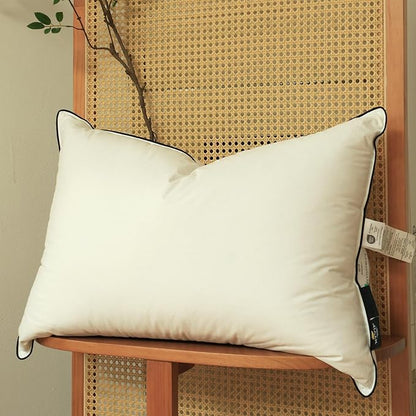 Luxurious Down Pillows - Standard Size, High Fill Power, Breathable Cotton Blend Shell,Down Pillow Ideal for Every Night - Pack of 1 (20" x 26")
