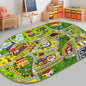 Booooom Jackson Kids Car Mat Train Rug Play Mat, 59 x 39 inches