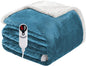 Electric Heated Blanket Full Size 72"x84", Soft Flannel with Overheat Protection, 6 Adjustable Heat Settings & 10-Hour Auto-Off Timer, Fast Heating for Winter Comfort, Blue
