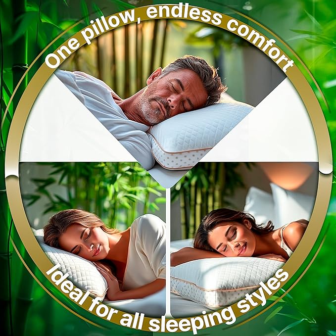 Royal Therapy 2-Pack King Memory Foam Pillow, Adjustable Shredded Odor-Free Pillow for Neck & Shoulder Pain Relief, Support for Back, Stomach, Side Sleepers, AirFlowPRO