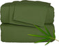 Pure Bamboo Full Sheets, Genuine 100% Organic Viscose Derived from Bamboo Bed Sheet Set, Luxuriously Soft & Cooling, Double Stitching, 2 Year Quality Promise (Full, Pesto)