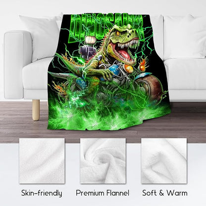 Kids Blanket Dinosaur Blankets Gifts for Boys Toddlers, 30"x40" Soft Plush Cozy Throw for Dinosaur Lovers