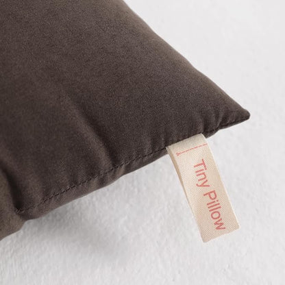 NTBAY Tiny Pillows, Down Alternative 7"x11" Microfiber Mini Pillow for Travel, Pets, Soft Machine Washable Small Pillows for Neck, Wrist, Lumbar and Knee, Dark Brown