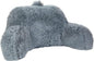 Klear Vu Shaggy Reading Pillow Back Rest Body Pillow for Adults and Kids, Lumbar and Arm Support on Bed, Chair, Couch, Sofa and Floor, 30" x 21", One Size, Cool Gray