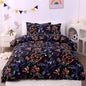 JSD Black Gamer Kids Duvet Cover Set Queen Size, 3 Piece Teens Printed Microfiber Comforter Cover with Pillow Sham Zipper Closure, Comforter Not Included