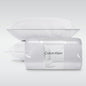 Calvin Klein Geometric Print 20" x 28" Standard/Queen Size Set of 2 Bed Pillows for Sleeping, White